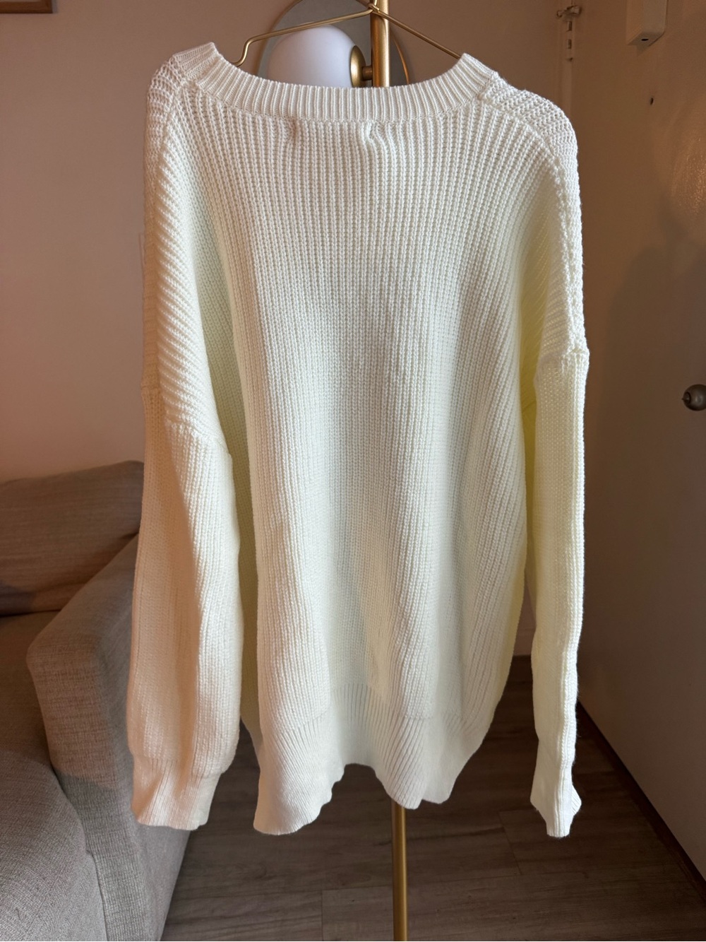 REALTAKAI NWT White Oversized Knit Sweater XL Limited Edition - Picture 2 of 5